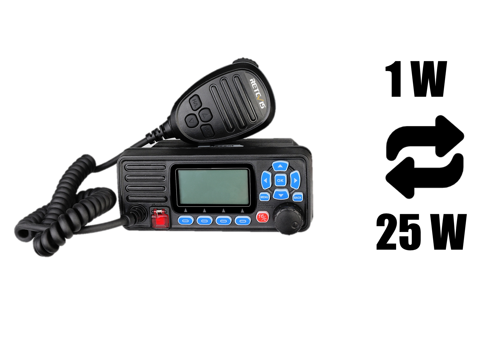 Retevis RA27 Fixed Mount Marine Radio with GPS,Waterproof IP67,Triple  Watch,DSC,Emergency NOAA Weather,All USA/International/Canadian Marine